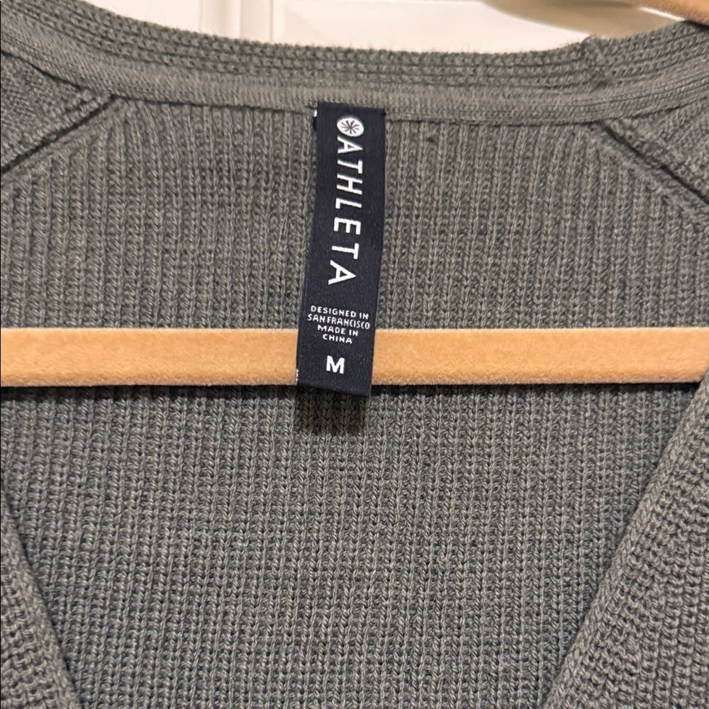 Athleta Olive knit sweater - Picture 2 of 7